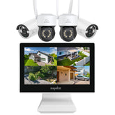 10 Channel Wireless PT Security Camera System, 5MP NVR w/ 10.1'' LCD Monitor, Pan & Tilt IP Cameras AI Human Detection, Remote Access, Smart Motion Alerts, Work with Alexa